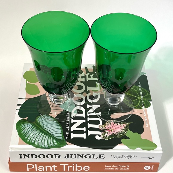 2 Lenox Holiday Gems Emerald Green All Purpose Wine Glass 8879547 Goblet Gift - Picture 9 of 13